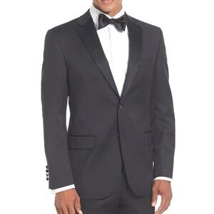 David Donahue Roarke Tux CT Black Loro Piana Wool Tuxedo Jacket Men’s 42R